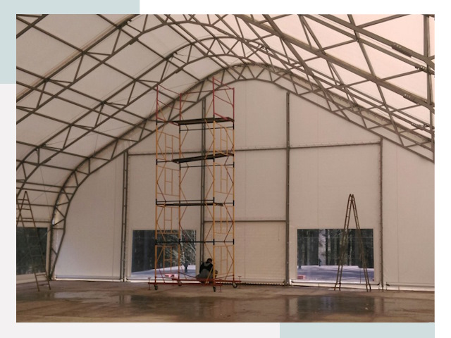 Шатровые ангары в Учалах